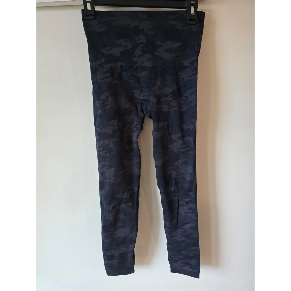Spanx Look At Me Now Seamless Leggings Black Camo High Waist Tummy Control M